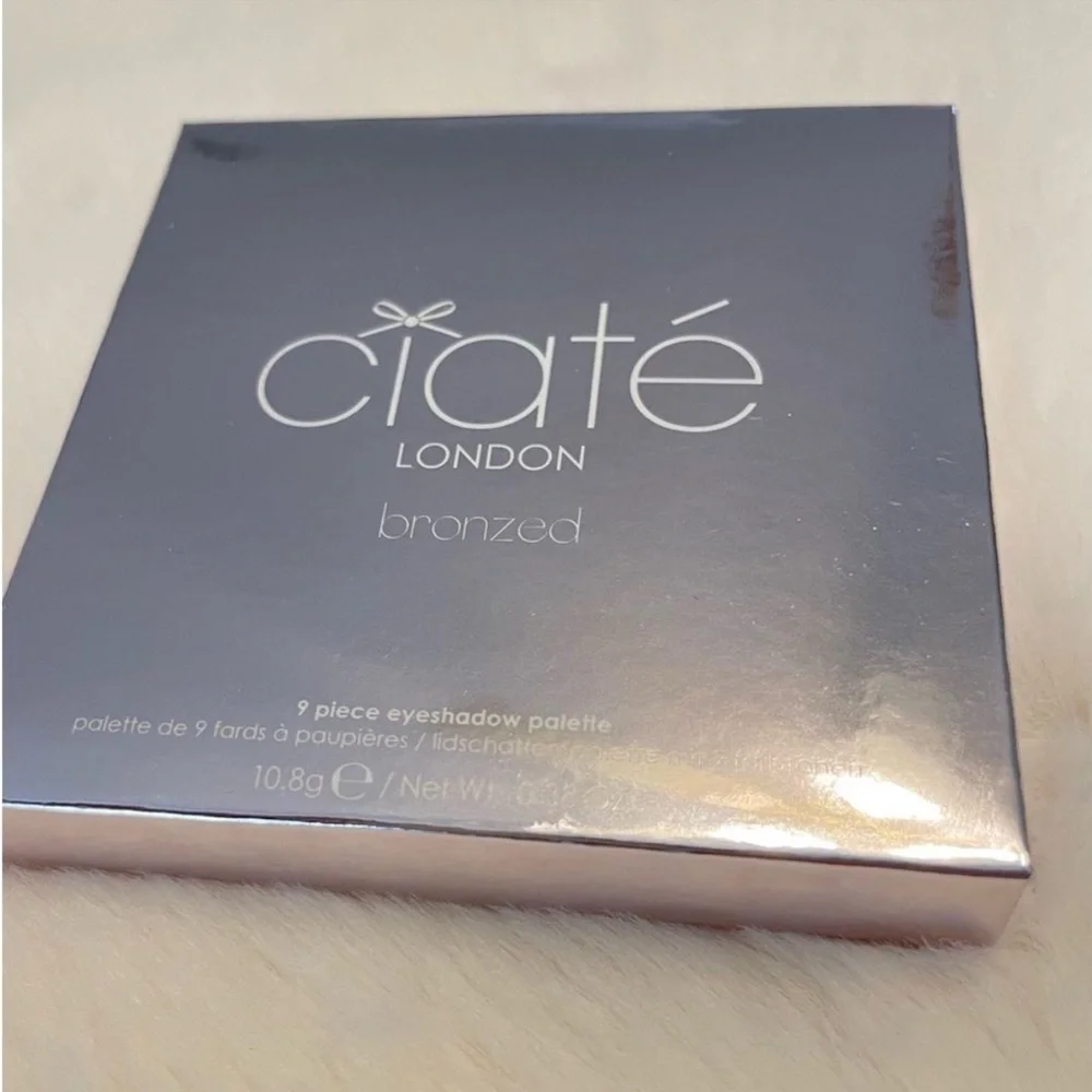 Ciaté London Bronzed Eyeshadow Palette Mirror Compact Metallic Matte Earth Tones